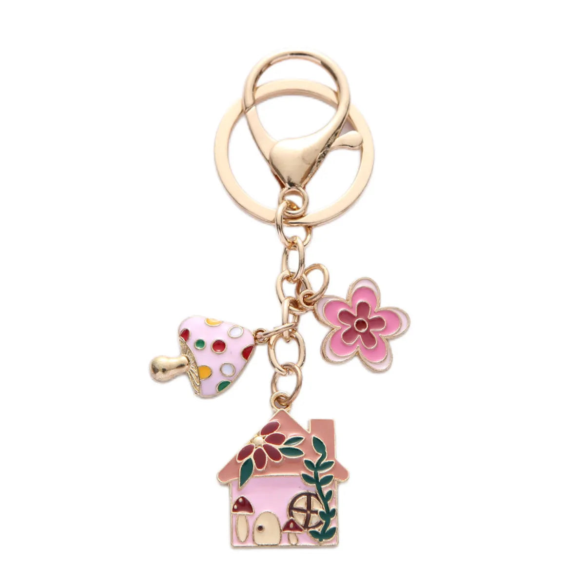 Cute House Alloy Unisex Keychain