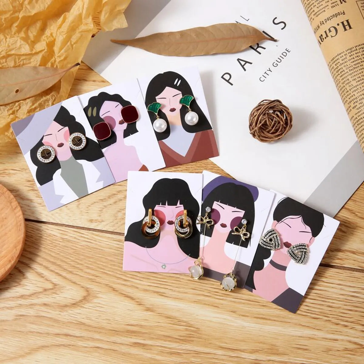 Cute Human Cartoon Paper Jewelry Packaging Cardboard