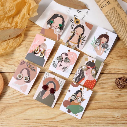 Cute Human Cartoon Paper Jewelry Packaging Cardboard