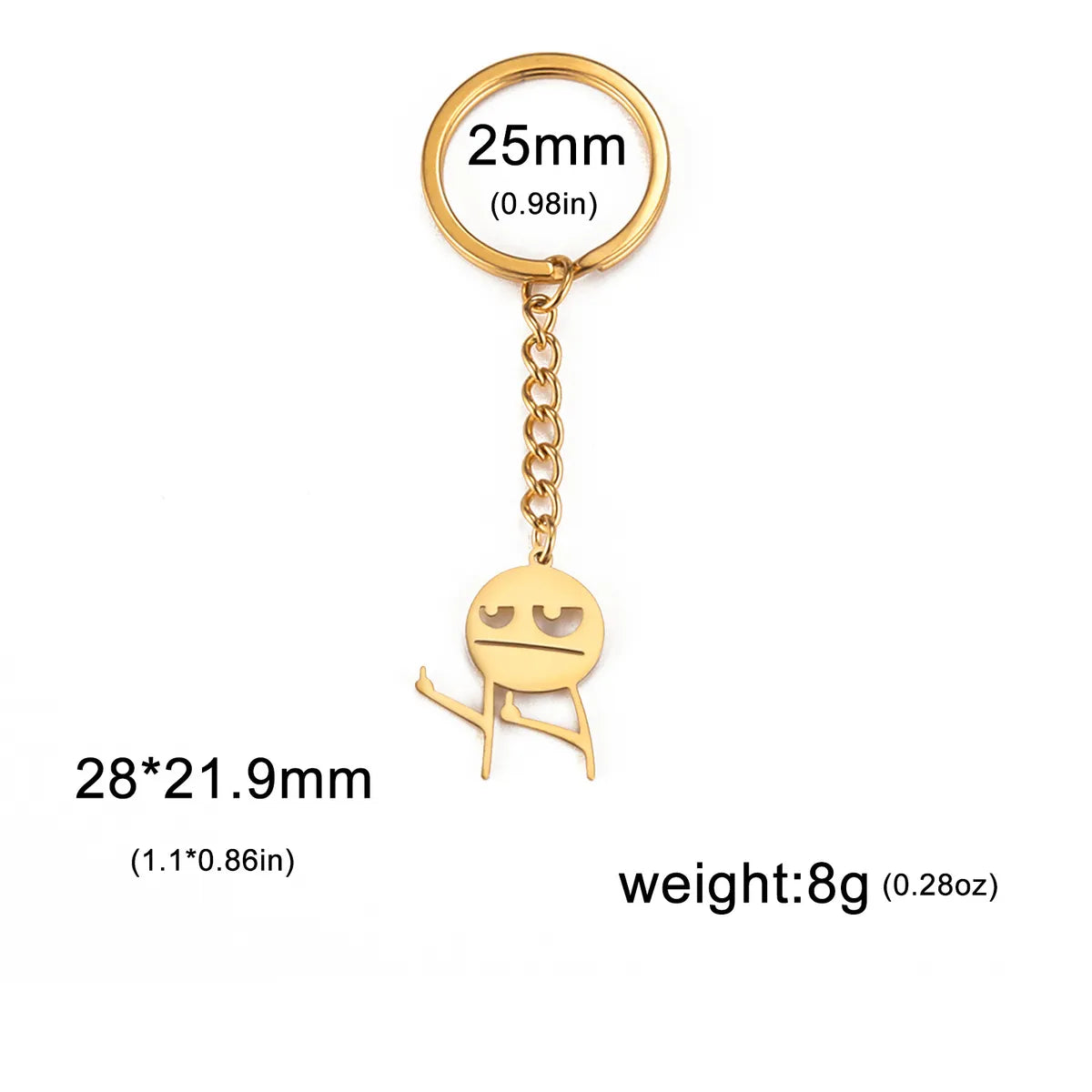 Cute Human Stainless Steel Unisex Bag Pendant Keychain