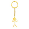 Cute Human Stainless Steel Unisex Bag Pendant Keychain