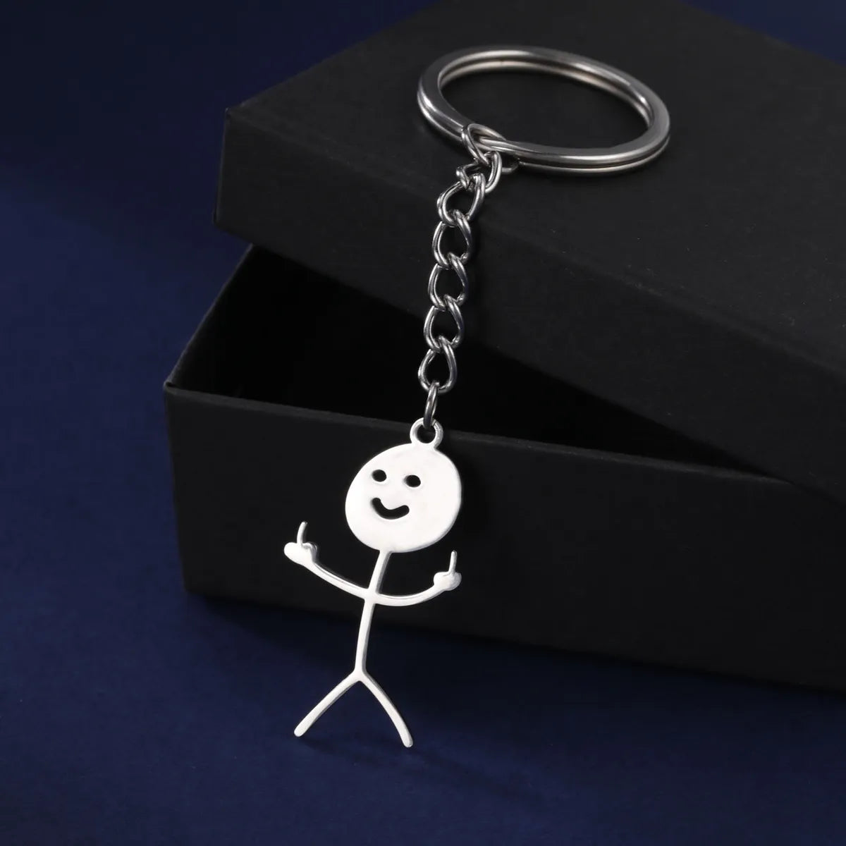 Cute Human Stainless Steel Unisex Bag Pendant Keychain