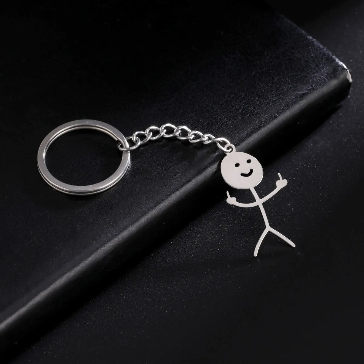 Cute Human Stainless Steel Unisex Bag Pendant Keychain