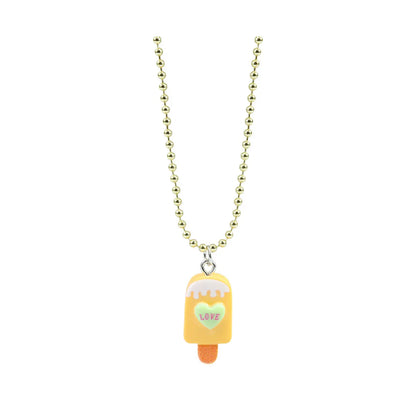 Cute Ice Cream Letter Plastic Resin Girl'S Rings Necklace