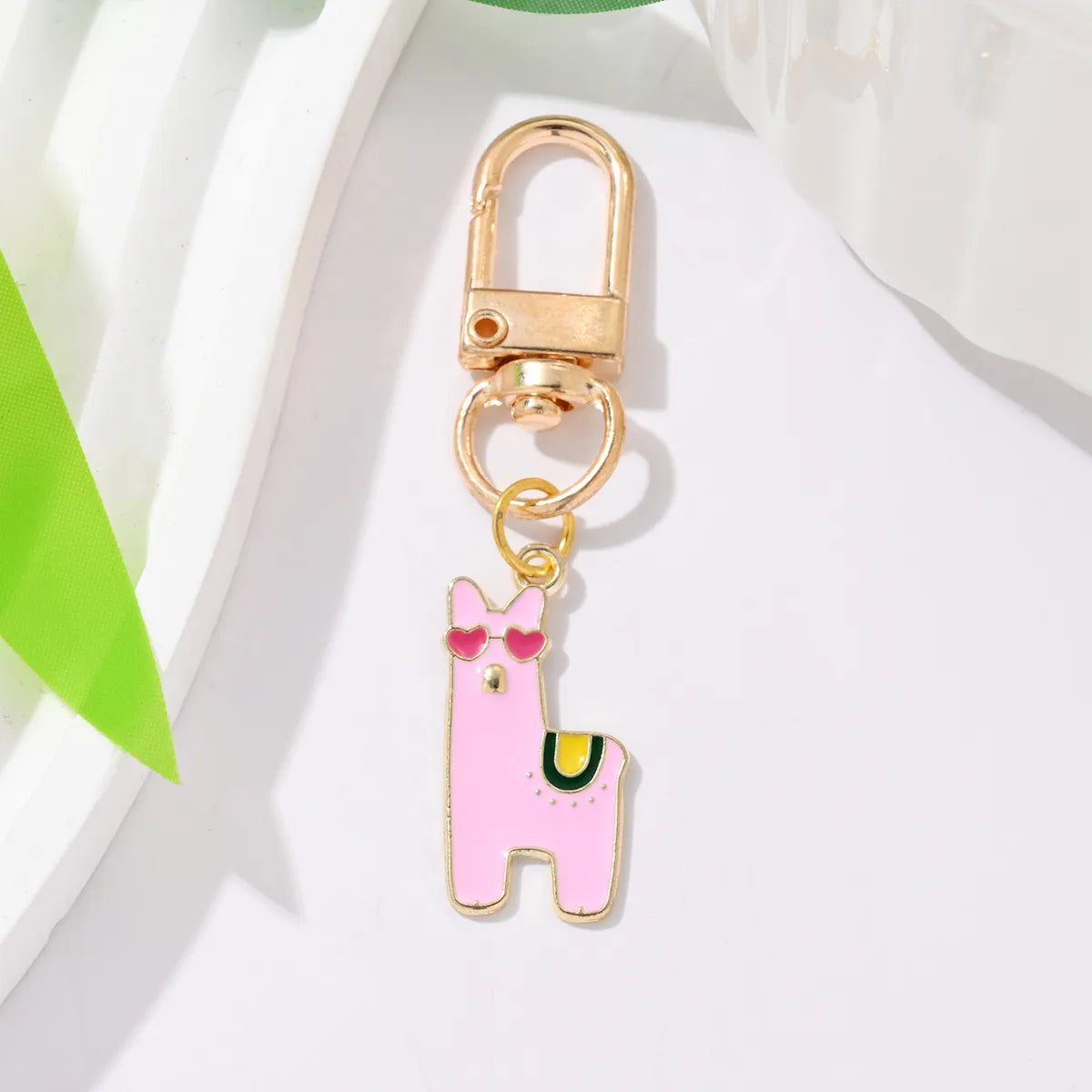 Cute Korean Style Alpaca Alloy Asymmetrical Bag Pendant Keychain