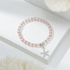 Cute Lady Sweet Round Starfish Artificial Crystal Glass Inlay Rhinestones Women'S Bracelets