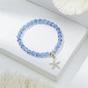 Cute Lady Sweet Round Starfish Artificial Crystal Glass Inlay Rhinestones Women'S Bracelets