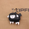 Cute Lamb Doll Artificial Leather Backpack Pendant Luggage Pendant Car Keychain With Little Bear Pig Small Animal Pattern Electroplated