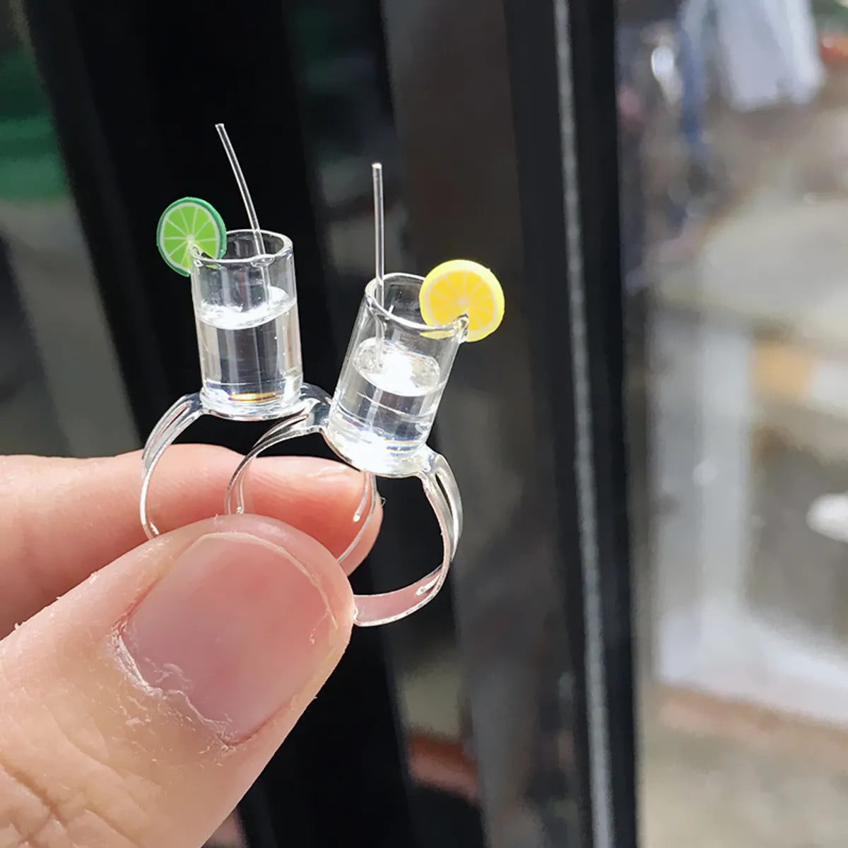 Cute Lemon Resin Women's Ear Studs