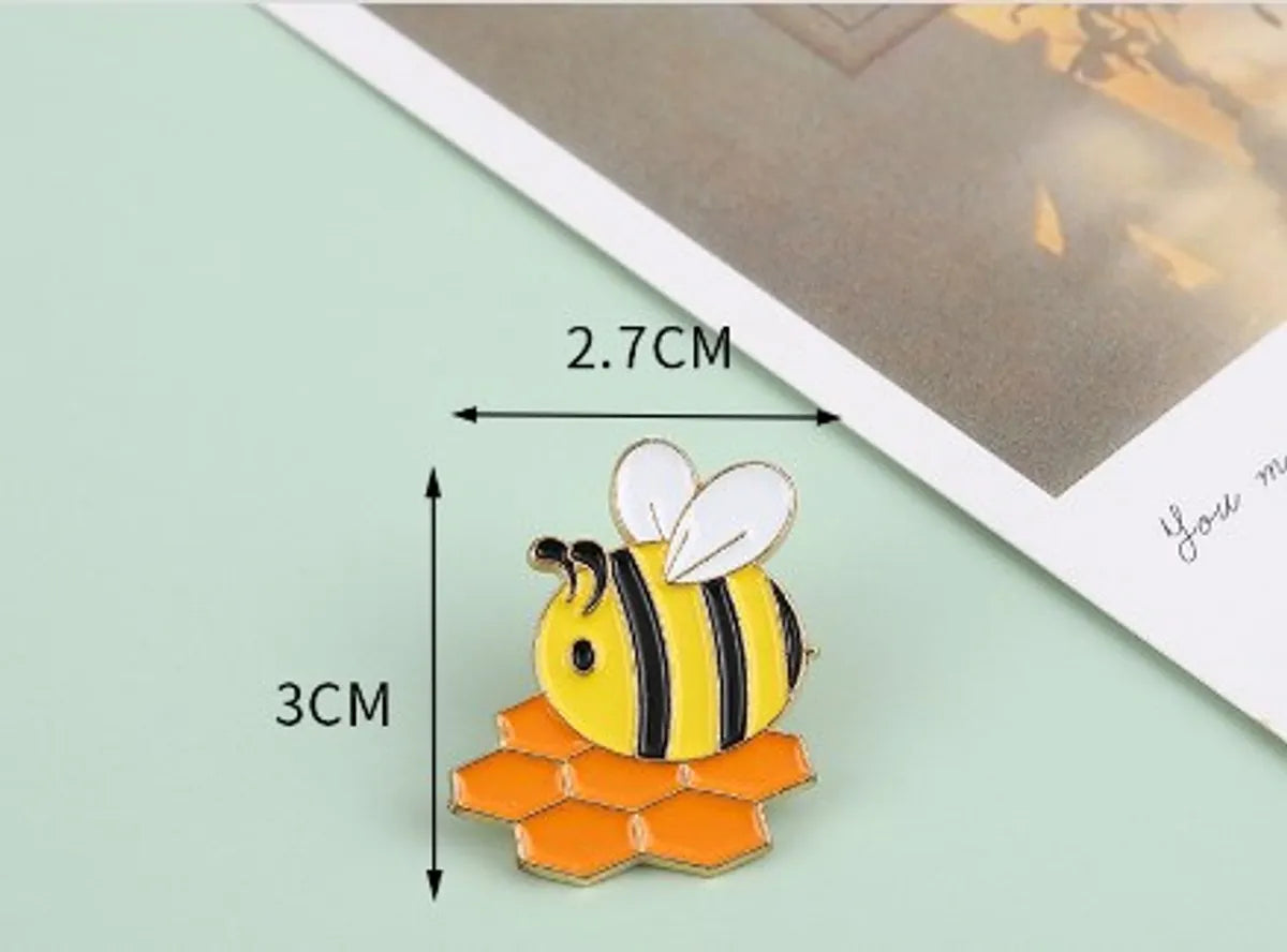 Cute Letter Bee Alloy Enamel Unisex Brooches