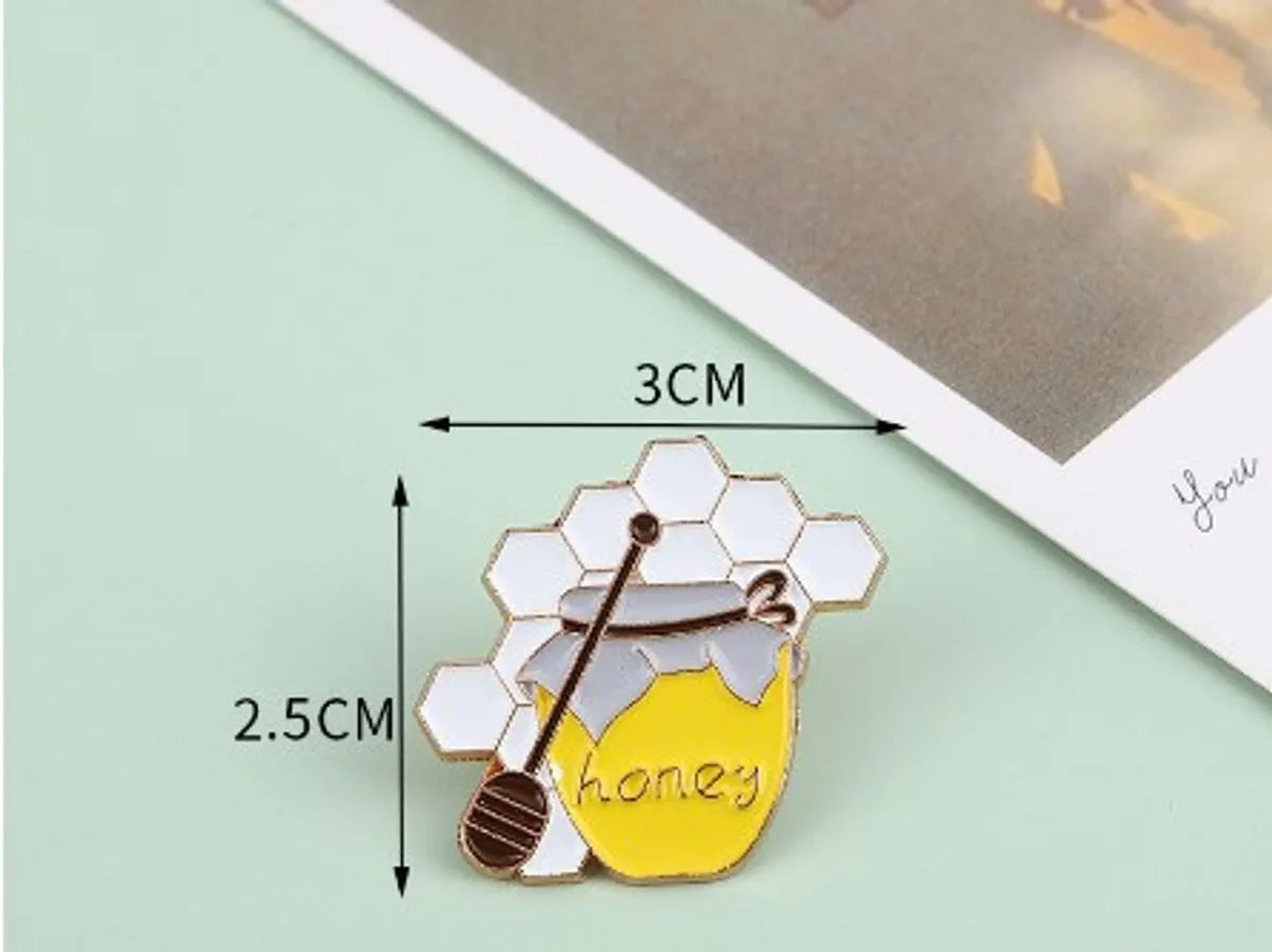 Cute Letter Bee Alloy Enamel Unisex Brooches