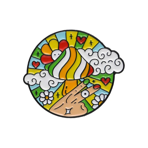 Cute Letter Flower Alloy Plating Unisex Brooches