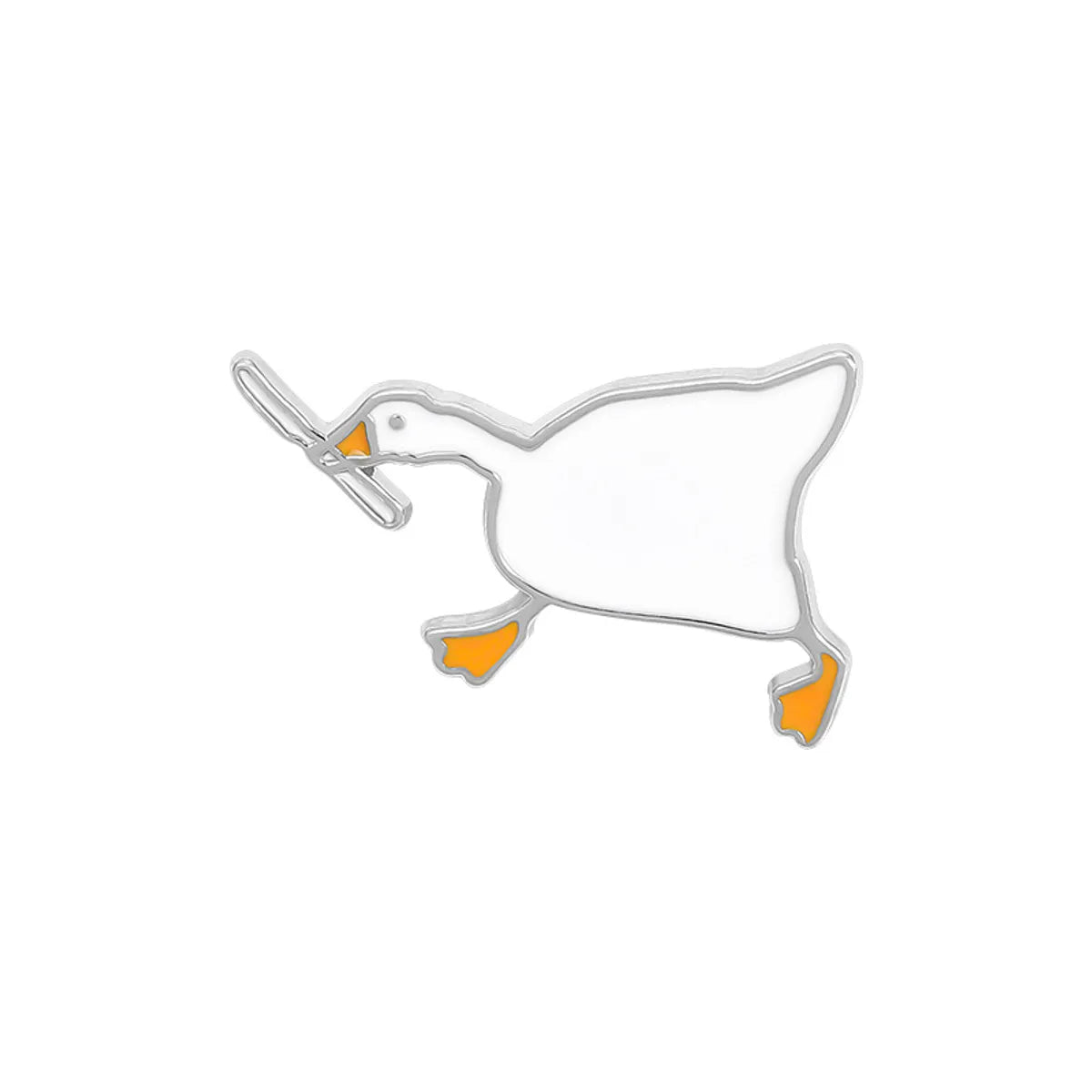 Cute Letter Goose Alloy Stoving Varnish Unisex Brooches