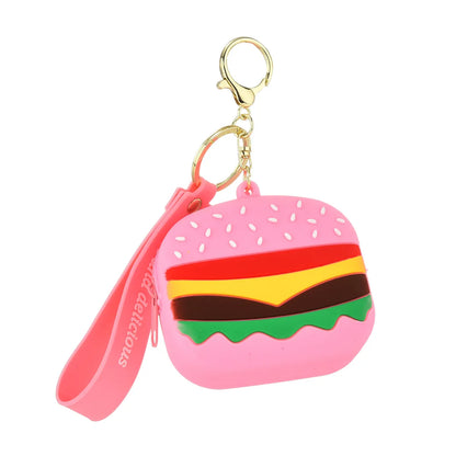 Cute Letter Hamburger Soft Glue Unisex Keychain