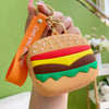 Cute Letter Hamburger Soft Glue Unisex Keychain