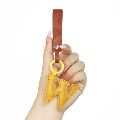 Cute Letter Pu Leather Women'S Keychain