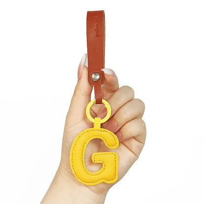 Cute Letter Pu Leather Women'S Keychain