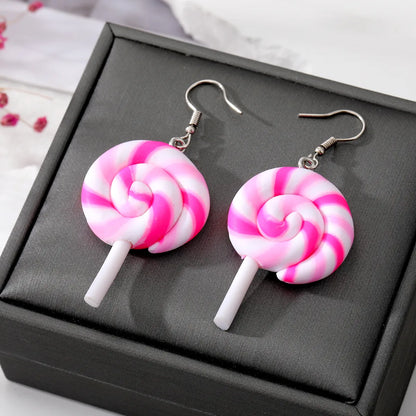 Cute Lollipop Resin Soft Clay Women's Drop Earrings 1 Pair