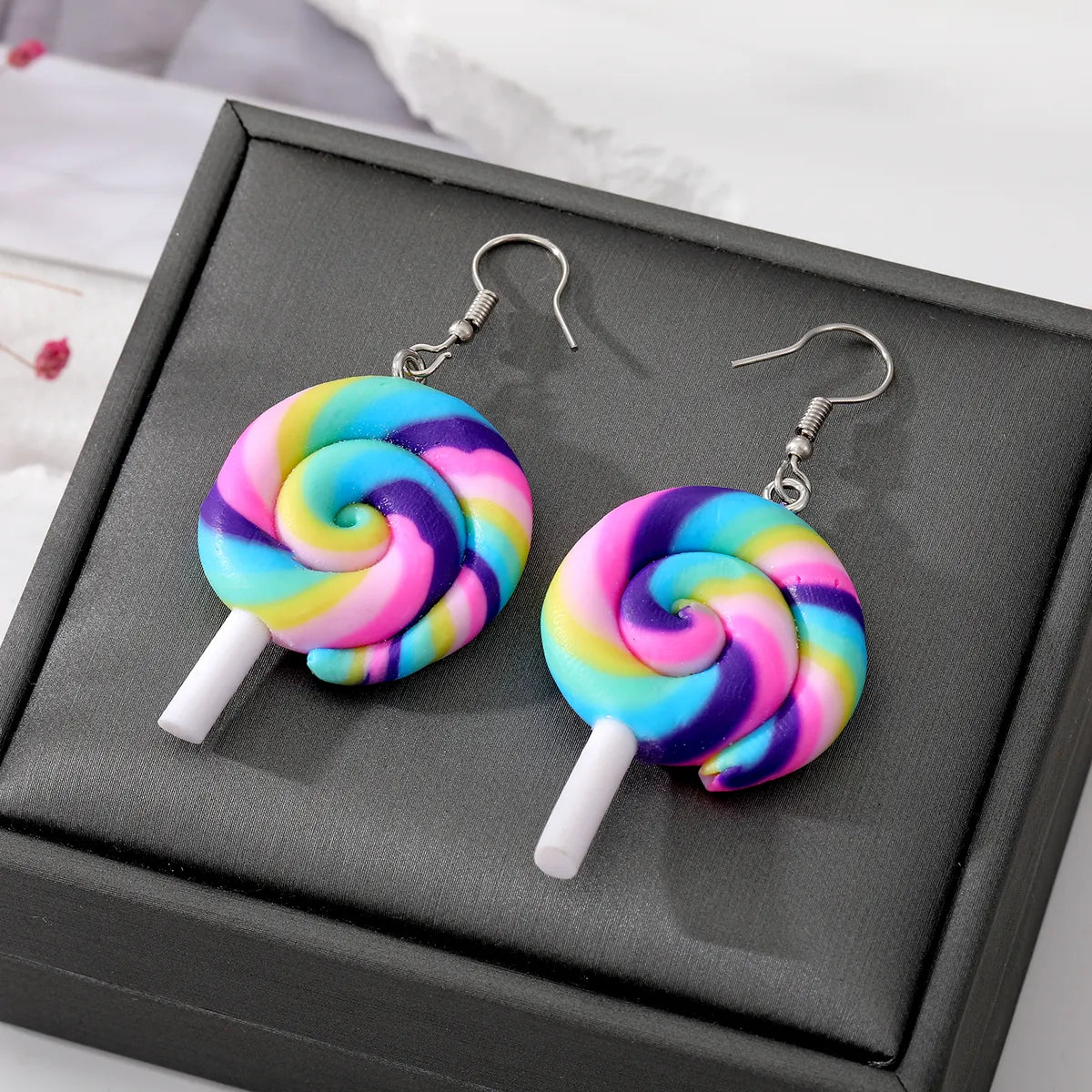 Cute Lollipop Resin Soft Clay Women's Drop Earrings 1 Pair