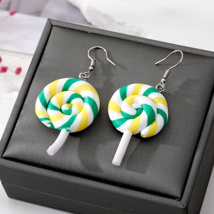 Cute Lollipop Resin Soft Clay Women's Drop Earrings 1 Pair