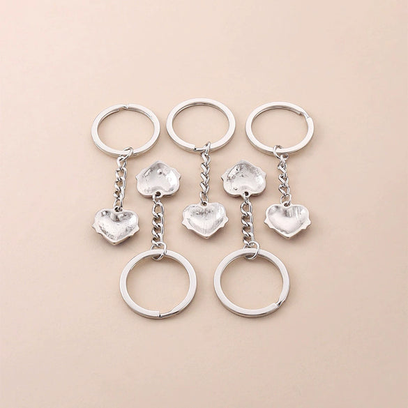 Cute Love Water Drop Bell Resin Keychain Pendant Cartoon Plastic Key Ornament With Semihandcrafted Design