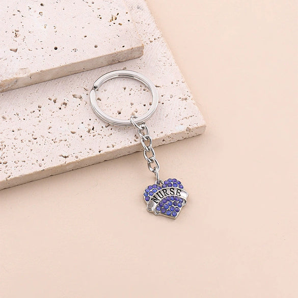 Cute Love Water Drop Bell Resin Keychain Pendant Cartoon Plastic Key Ornament With Semihandcrafted Design