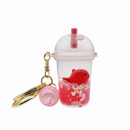 Cute Milky Tea Cup Arylic Women'S Keychain