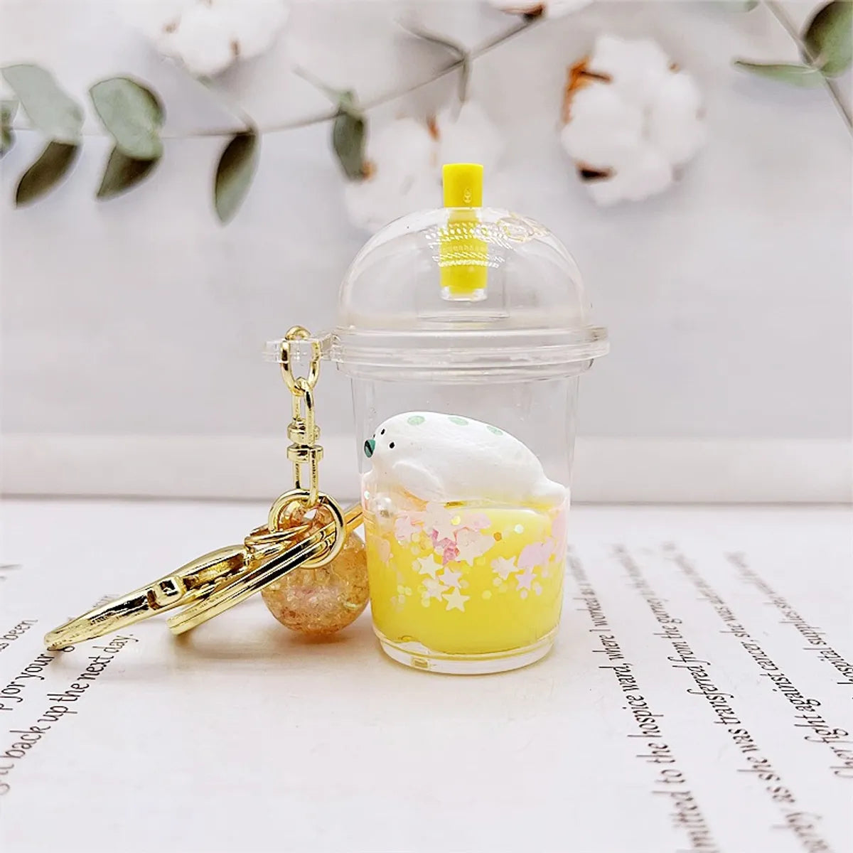 Cute Milky Tea Cup Arylic Women'S Keychain