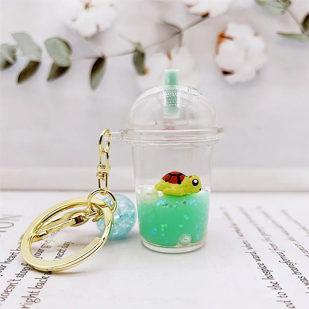 Cute Milky Tea Cup Arylic Women'S Keychain