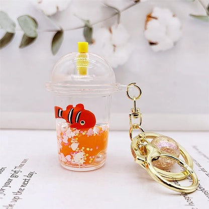 Cute Milky Tea Cup Arylic Women'S Keychain