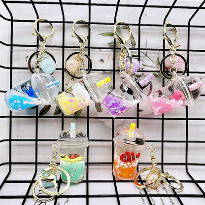 Cute Milky Tea Cup Arylic Women'S Keychain