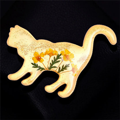 Cute Modern Style Animal Cat Alloy Stamping Stoving Varnish Plating Unisex Corsage Brooches Collar Pin