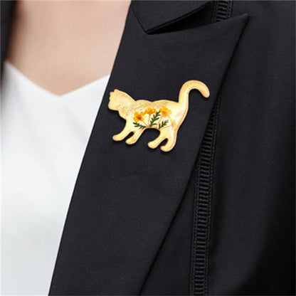 Cute Modern Style Animal Cat Alloy Stamping Stoving Varnish Plating Unisex Corsage Brooches Collar Pin