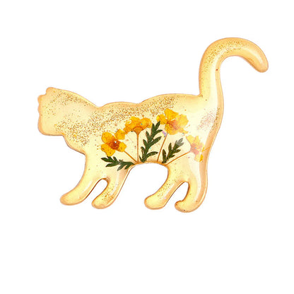 Cute Modern Style Animal Cat Alloy Stamping Stoving Varnish Plating Unisex Corsage Brooches Collar Pin