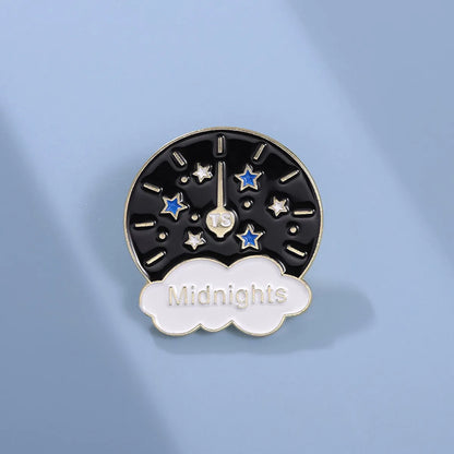 Cute Modern Style Sweet Letter Star Clock Alloy Plating Unisex Brooches