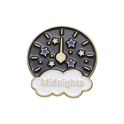 Cute Modern Style Sweet Letter Star Clock Alloy Plating Unisex Brooches