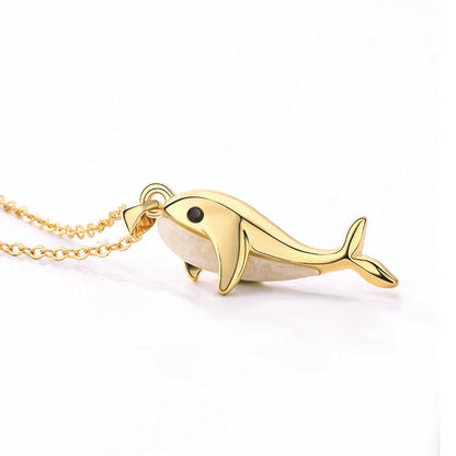 Cute Modern Style Whale Alloy Plating Valentine'S Day Couple Pendant Necklace