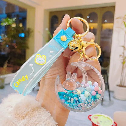 Cute Moon Arylic Patchwork Women'S Bag Pendant Keychain