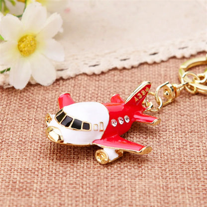 Cute Motorcycle Car Airplane Alloy Unisex Keychain