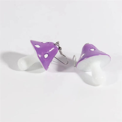 Cute Mushroom Alloy Women'S Drop Earrings