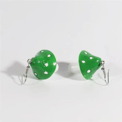 Cute Mushroom Alloy Women'S Drop Earrings