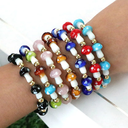 Cute Mushroom Metal Wholesale Bracelets