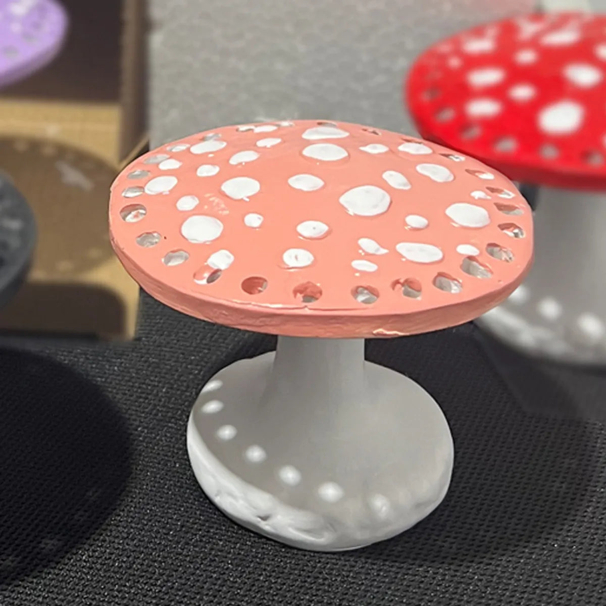 Cute Mushroom Resin Jewelry Display