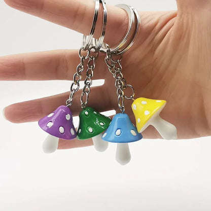 Cute Mushroom Resin Unisex Bag Pendant Keychain