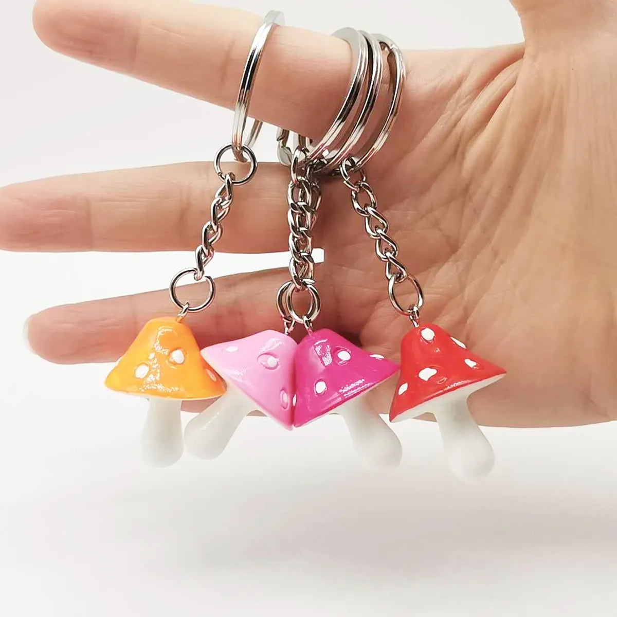 Cute Mushroom Resin Unisex Bag Pendant Keychain