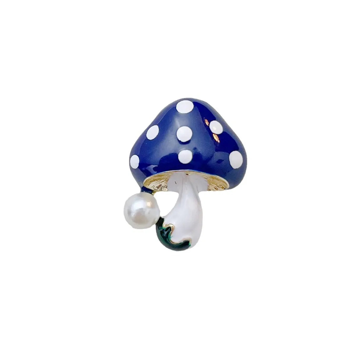 Cute Mushroom Zinc Alloy Enamel Plating Inlay Pearl Women'S Brooches