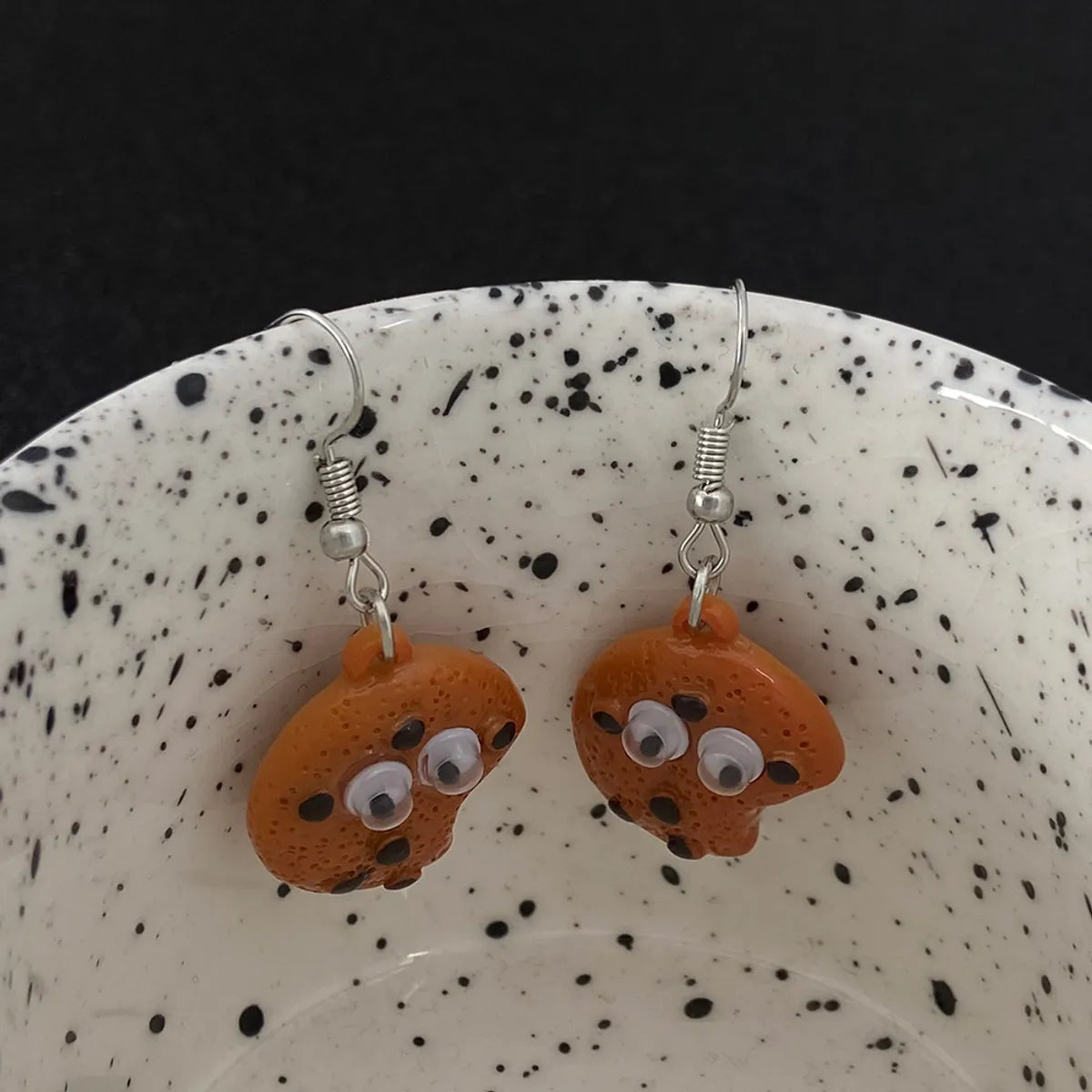 Cute Novelty Cookies Milk Resin Women's Dangling Earrings