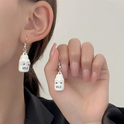 Cute Novelty Cookies Milk Resin Women's Dangling Earrings