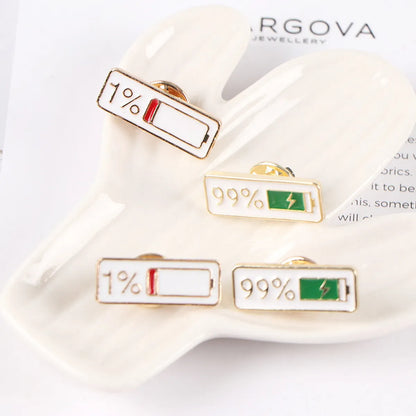 Cute Number Alloy Stoving Varnish Unisex Brooches 1 Piece