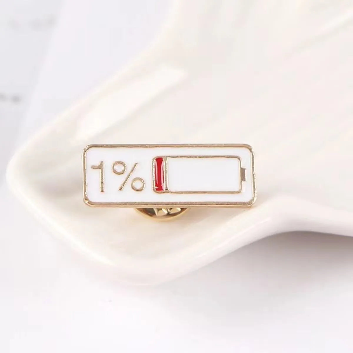 Cute Number Alloy Stoving Varnish Unisex Brooches 1 Piece